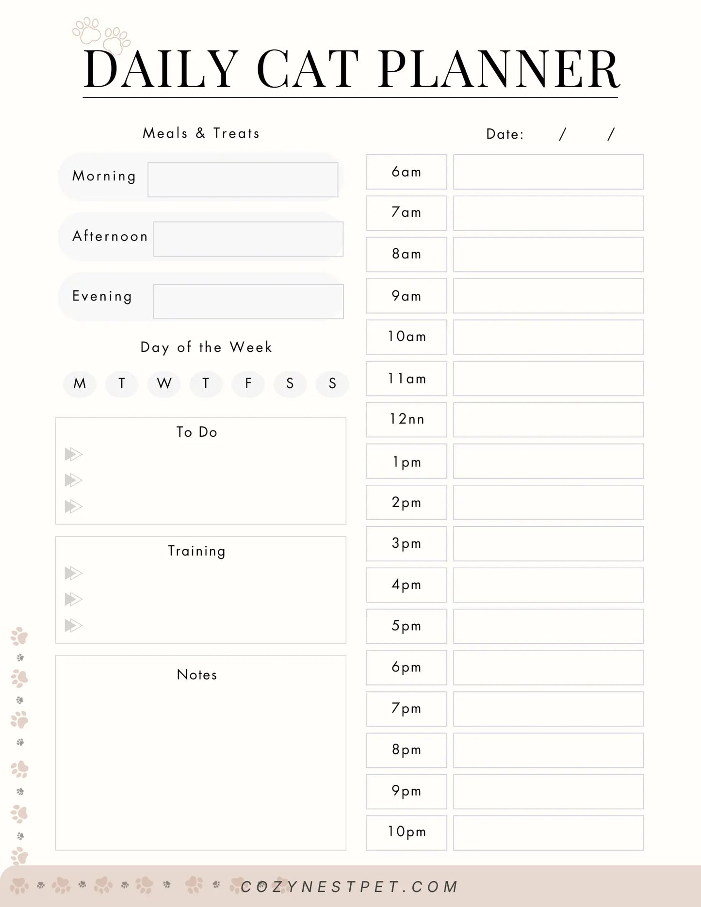2026 Cat Care & Wellness Planner — Track Health, Routines & Happy Memories - Cozynest Pet