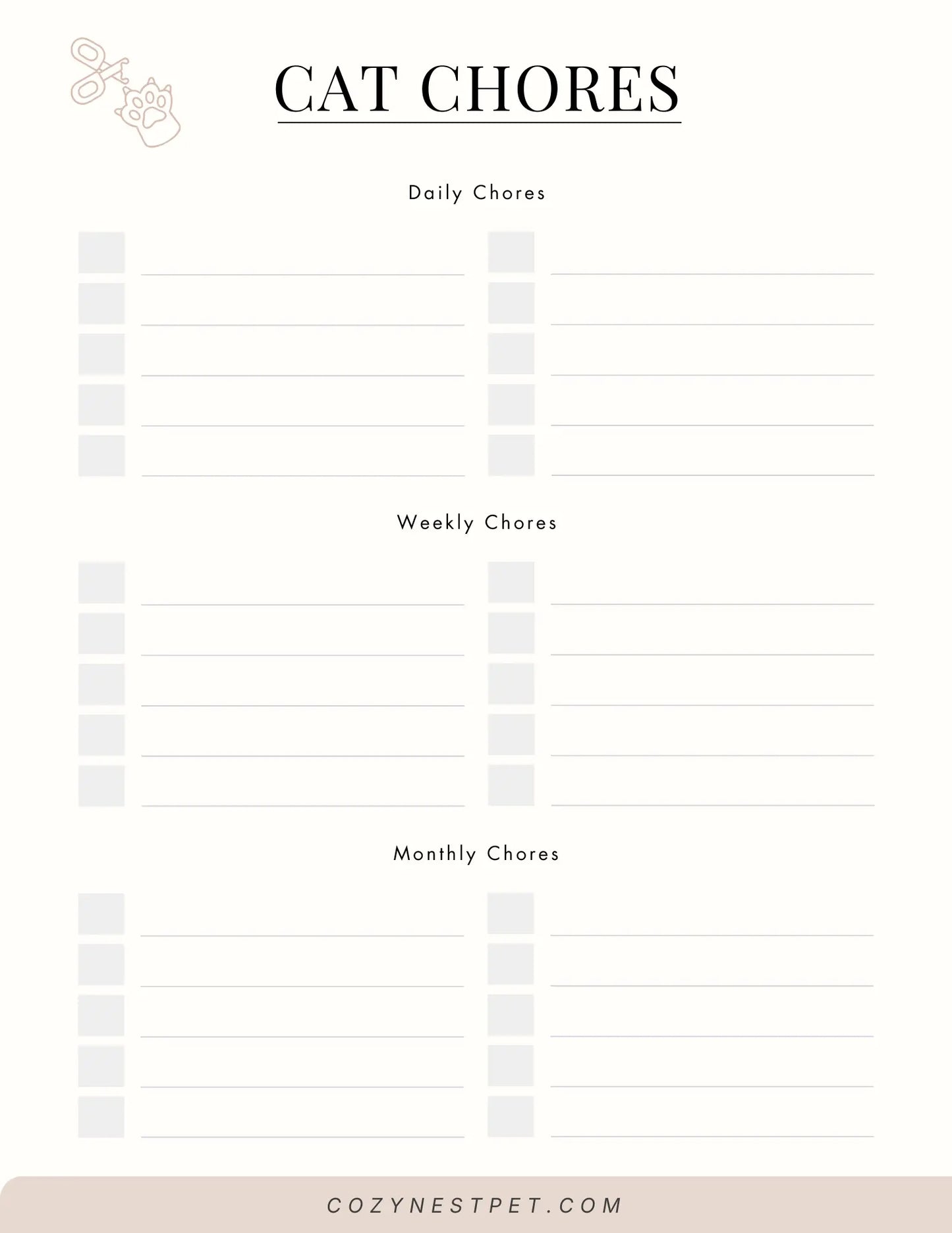 2026 Cat Care & Wellness Planner — Track Health, Routines & Happy Memories - Cozynest Pet