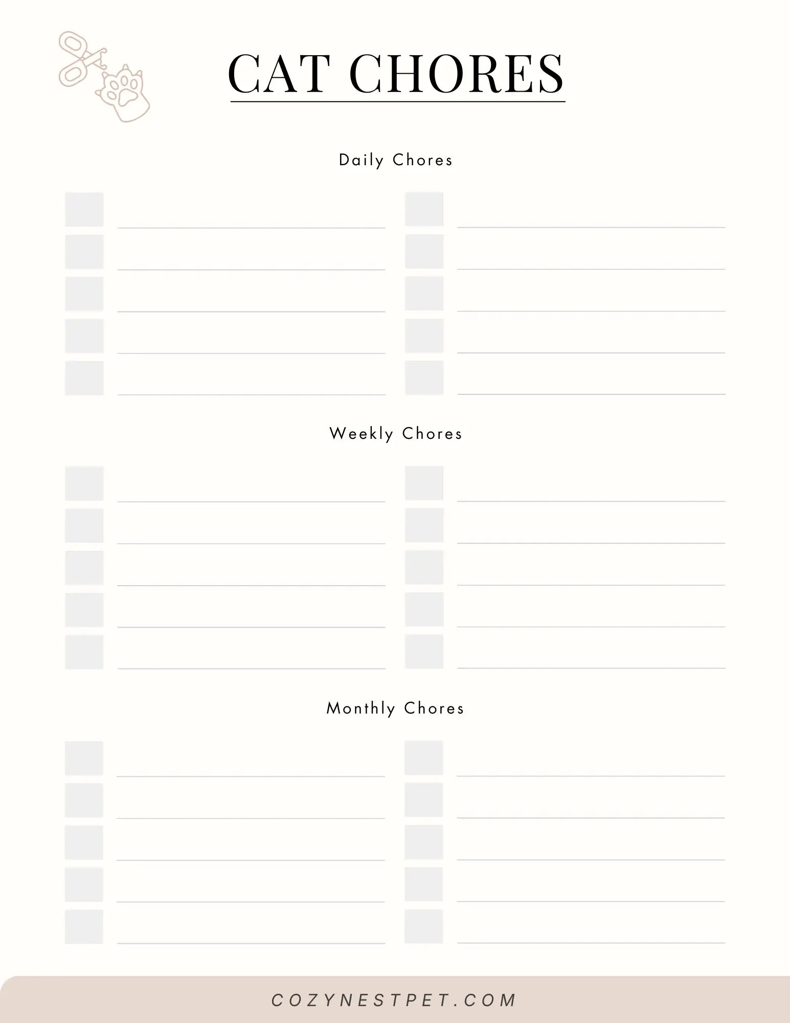 2026 Cat Care & Wellness Planner — Track Health, Routines & Happy Memories - Cozynest Pet