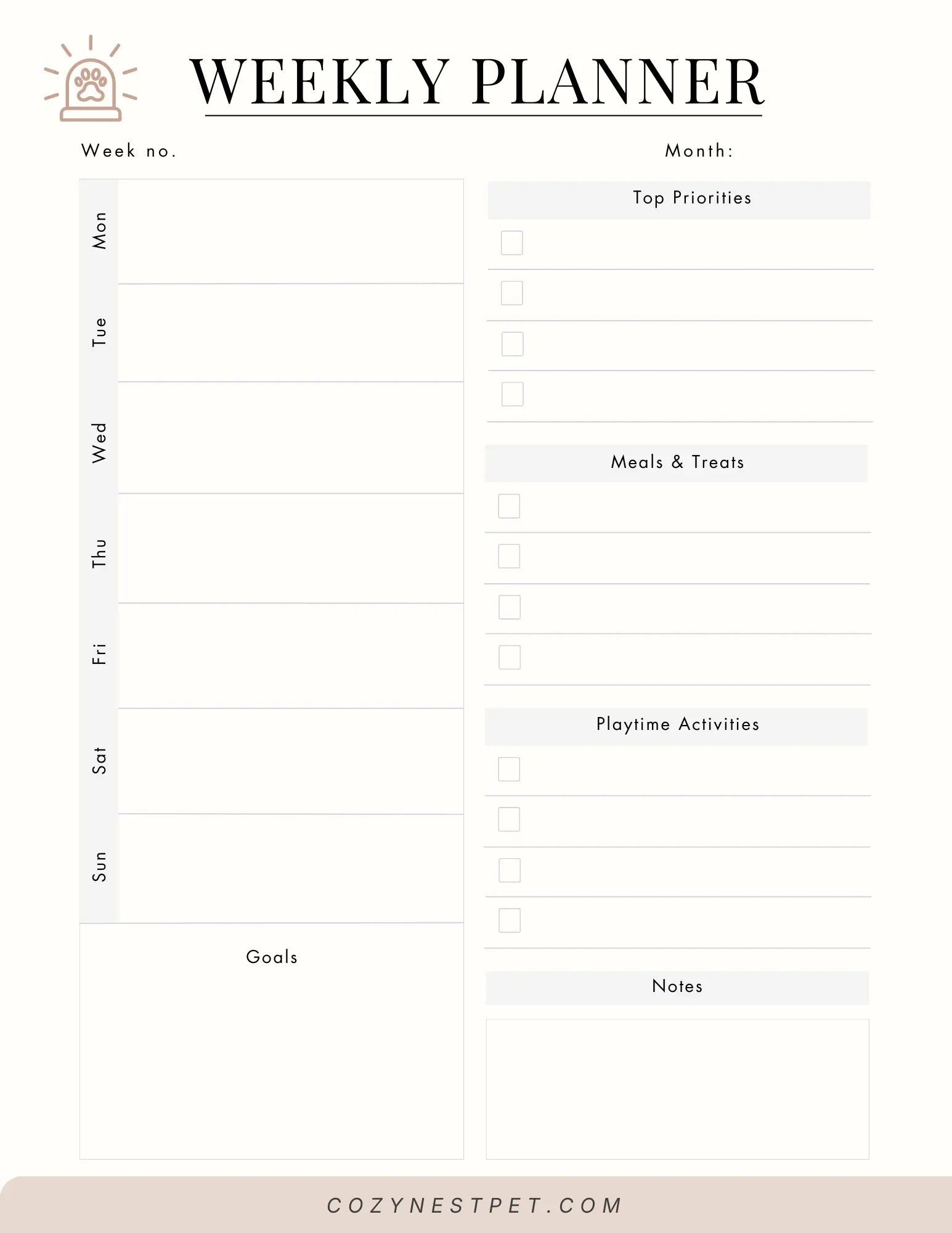 2026 Cat Care & Wellness Planner — Track Health, Routines & Happy Memories - Cozynest Pet