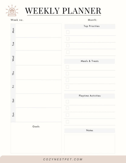 2026 Cat Care & Wellness Planner — Track Health, Routines & Happy Memories - Cozynest Pet