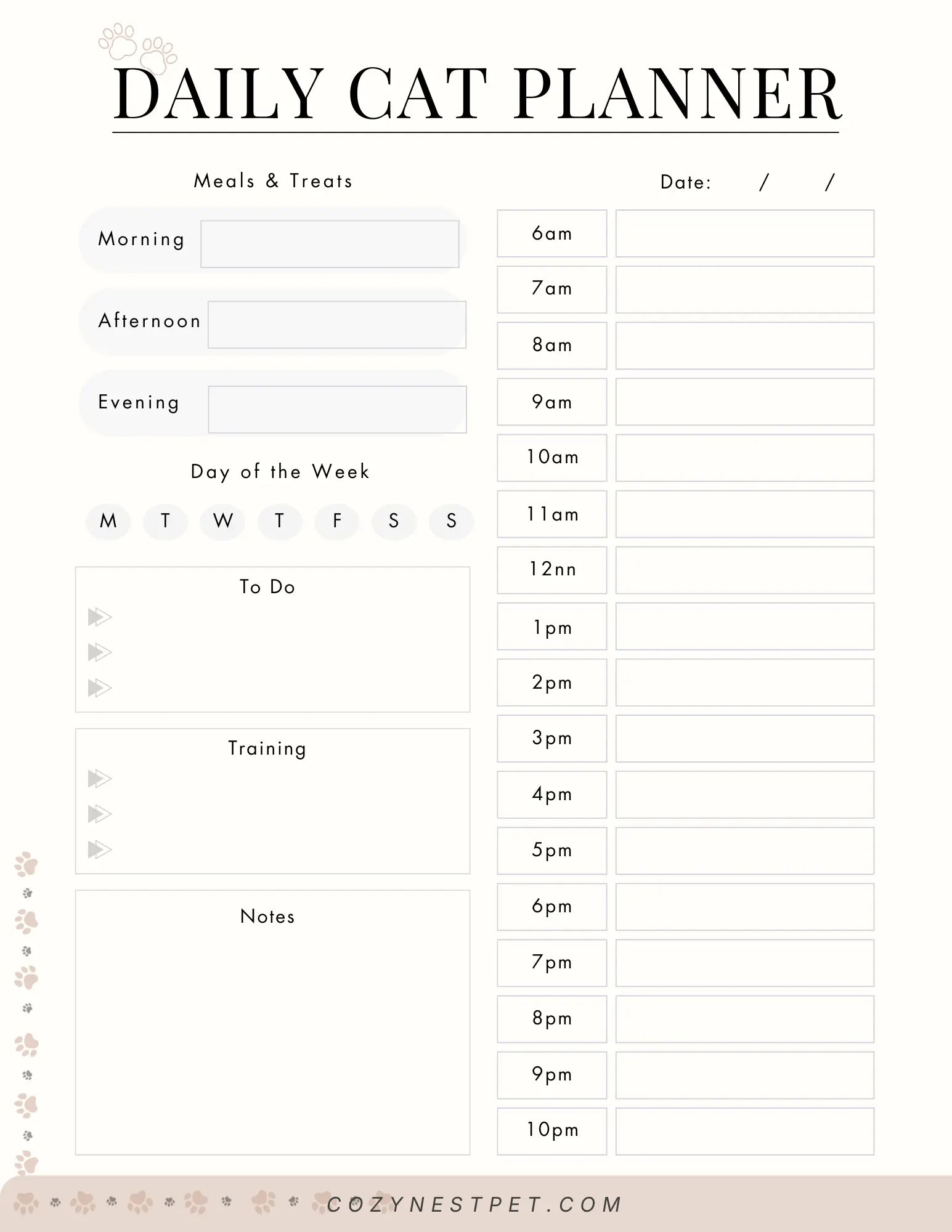 2026 Cat Care & Wellness Planner — Track Health, Routines & Happy Memories - Cozynest Pet