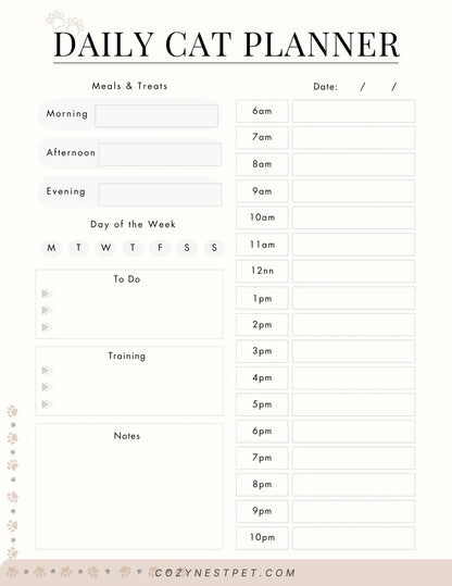 2026 Cat Care & Wellness Planner — Track Health, Routines & Happy Memories - Cozynest Pet