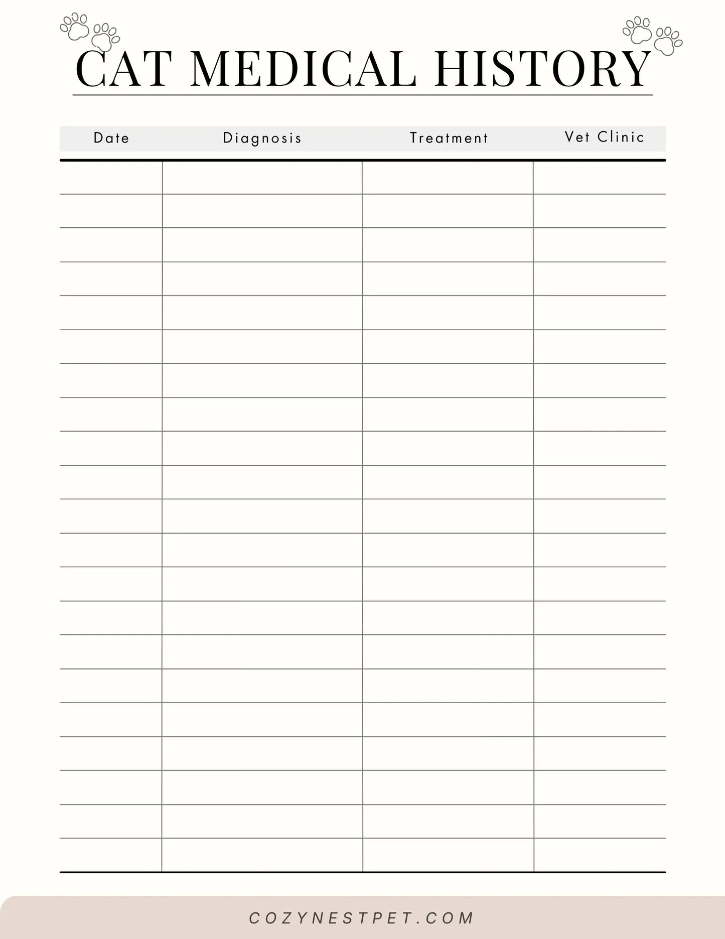 2026 Cat Care & Wellness Planner — Track Health, Routines & Happy Memories - Cozynest Pet