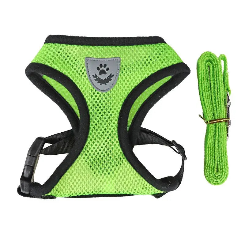 No Pull Breathable Mesh Dog & Cat Harness with Leash – Reflective & Adjustable Cozynest Pet