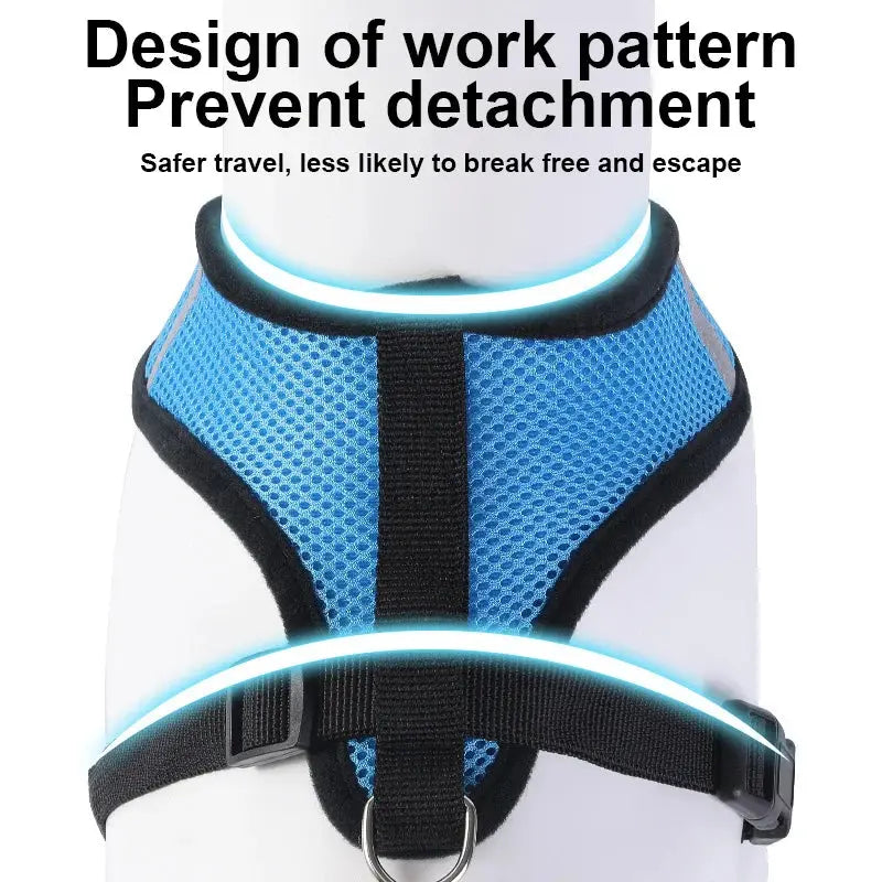 No Pull Breathable Mesh Dog & Cat Harness with Leash – Reflective & Adjustable Cozynest Pet