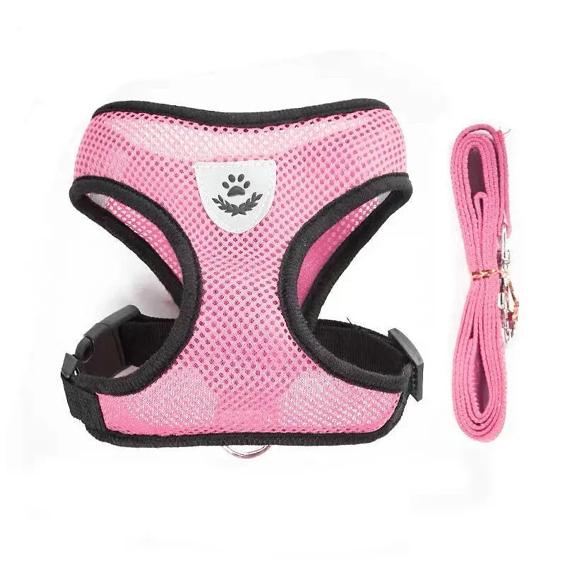No Pull Breathable Mesh Dog & Cat Harness with Leash – Reflective & Adjustable Cozynest Pet