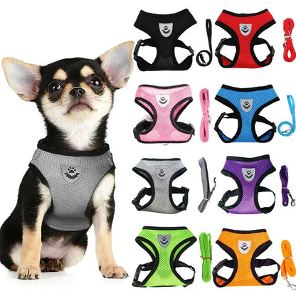 No Pull Breathable Mesh Dog & Cat Harness with Leash – Reflective & Adjustable Cozynest Pet